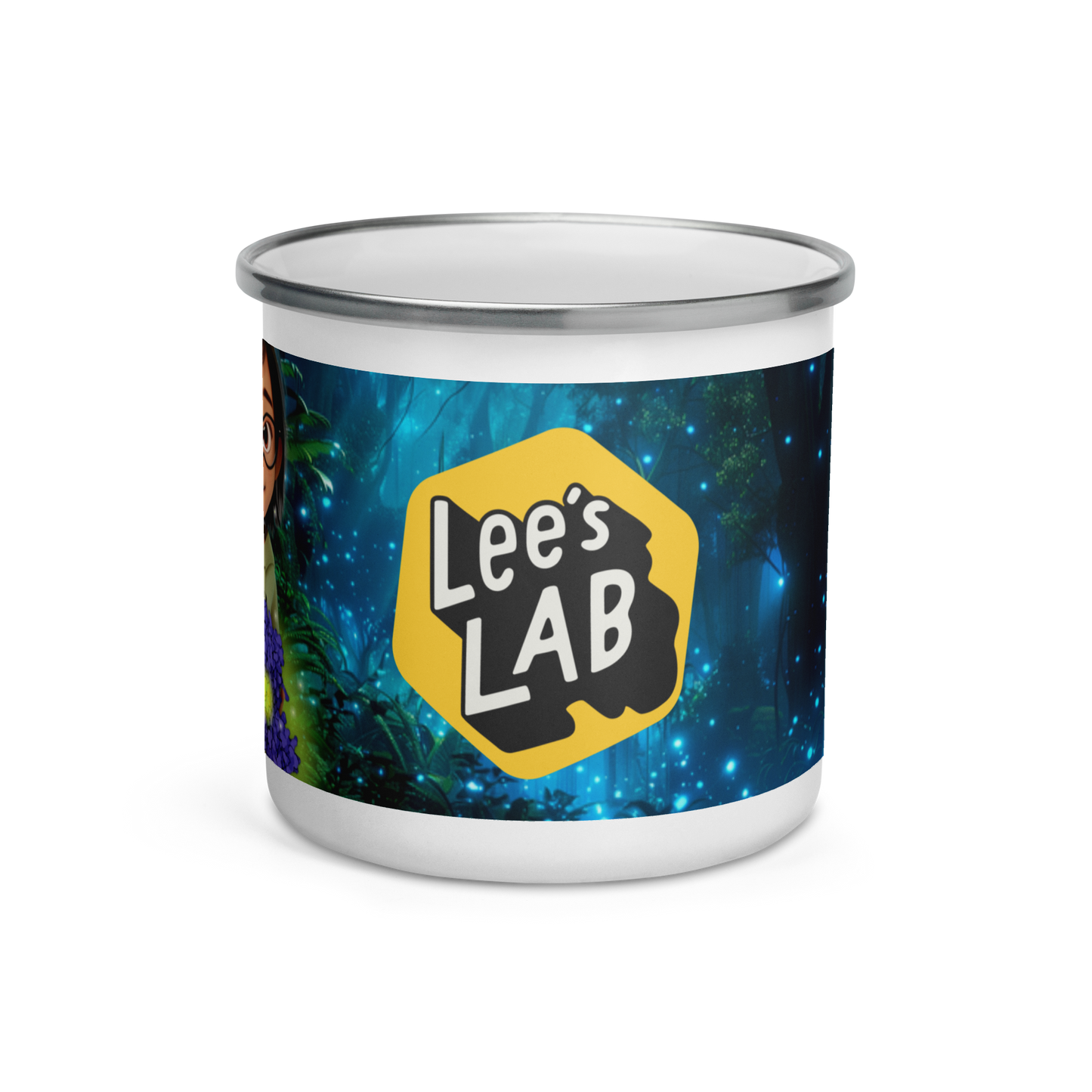 Lee's Lab Glowing Jungle Enamel Mug