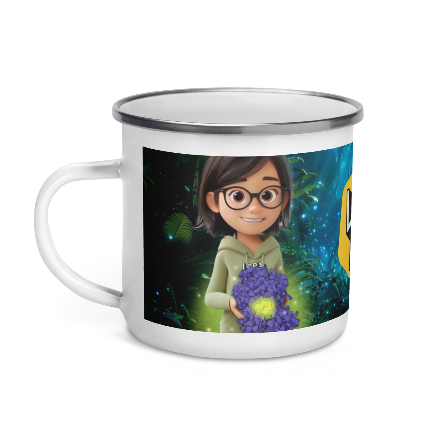 Lee's Lab Glowing Jungle Enamel Mug