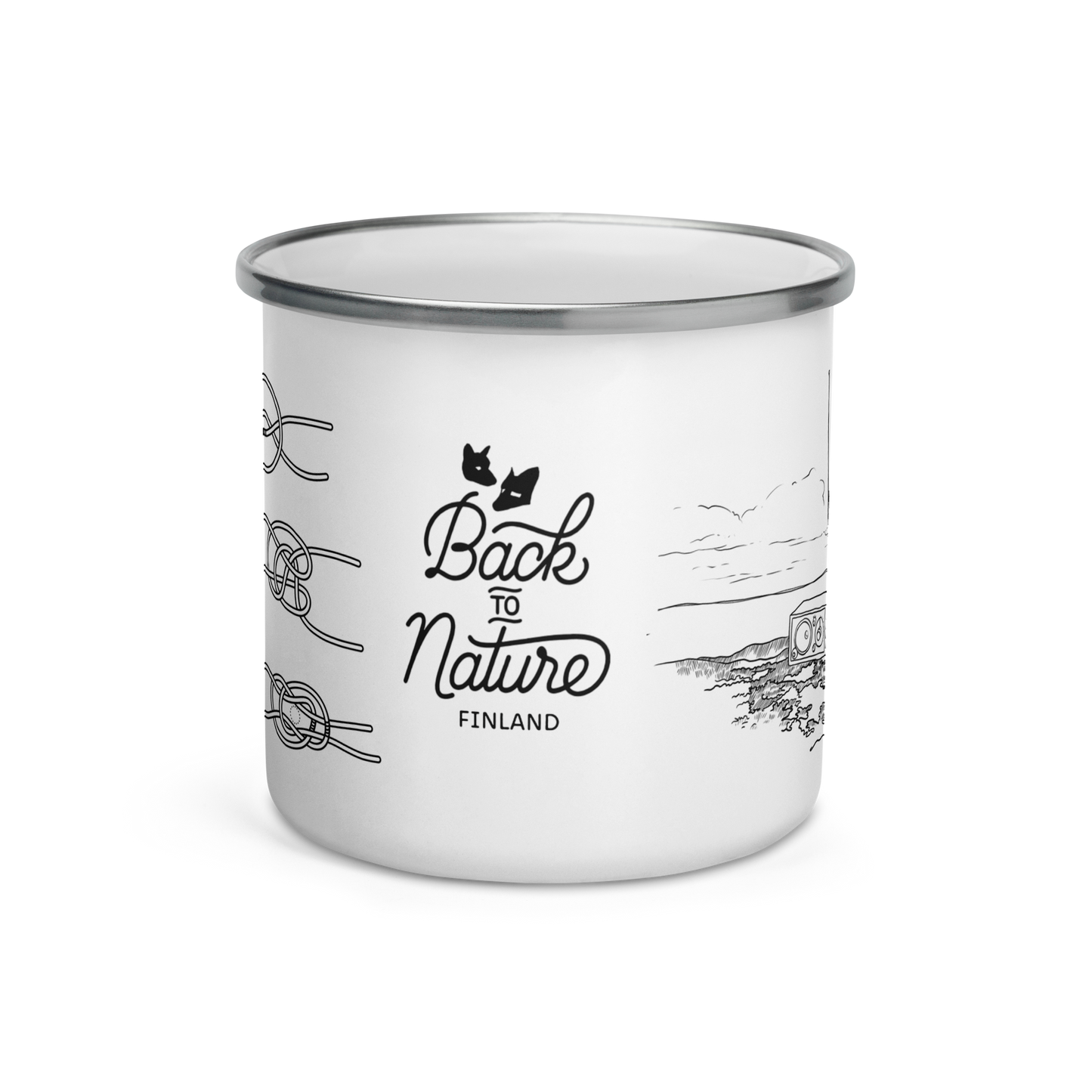 Back to Nature Finland Enamel Mug "Merisää"