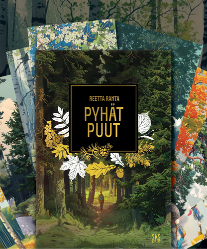 Paketti: Pyhät puut kirja ja -postikortit