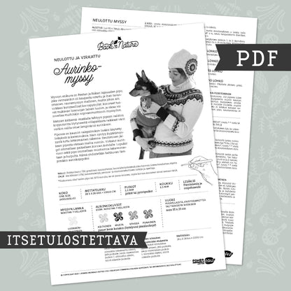 Aurinkomyssy –neuleohje