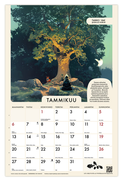 Pyhät puut 2025 seinäkalenteri / wall calendar