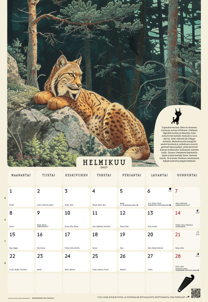 2027 seinäkalenteri / wall calendar ⌘ Nordic Forest Rituals