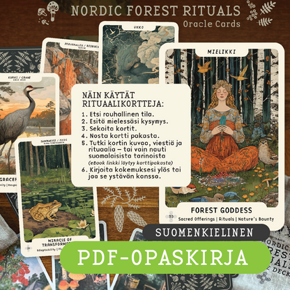 Nordic Forest Rituals Oracle Cards - inspiroivat suomalaiset rituaalikortit