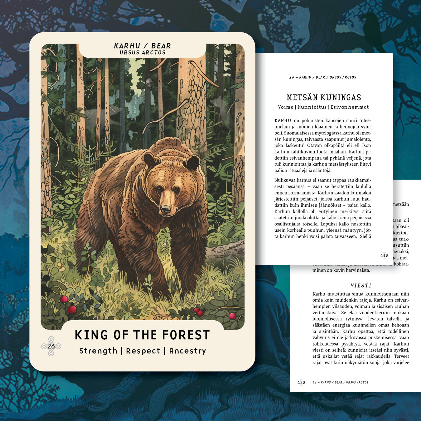 Nordic Forest Rituals Oracle Cards - inspiroivat suomalaiset rituaalikortit