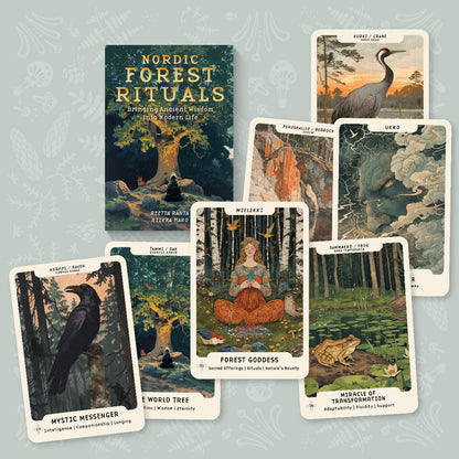 Nordic Forest Rituals Oracle Cards: Bringing Ancient Wisdom into Modern Life (Oracle Kit Box Set with 49 Cards and Guide Book)