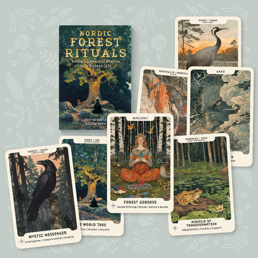 Nordic Forest Rituals Oracle Cards: Bringing Ancient Wisdom into Modern Life (Oracle Kit Box Set with 49 Cards and Guide Book)