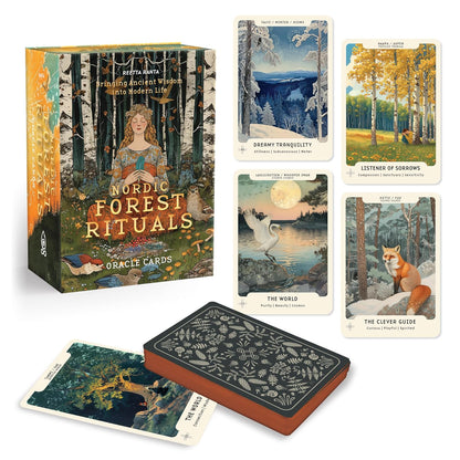 Nordic Forest Rituals Oracle Cards: Bringing Ancient Wisdom into Modern Life (Oracle Kit Box Set with 49 Cards and Guide Book)
