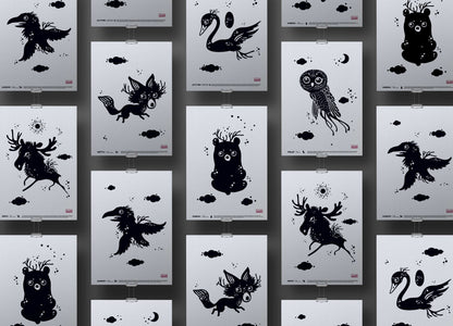 Sauna Animals -juliste (A3)